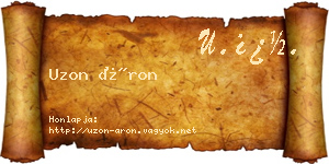 Uzon Áron névjegykártya