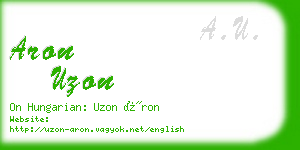 aron uzon business card